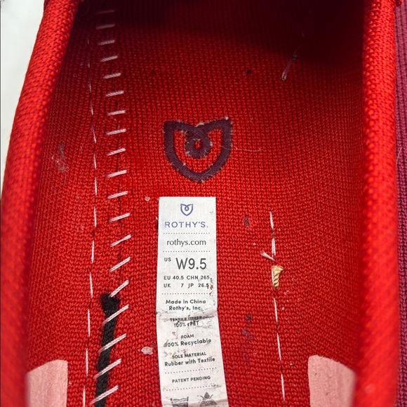 Rothy’s The Driver Vibrant Red Driving Slip On Loafers Shoes SZ 9.5 Casual  NWOT - Picture 8 of 9